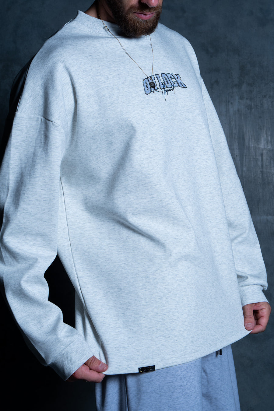 MONOLITH L/S TEE - MARLE GREY