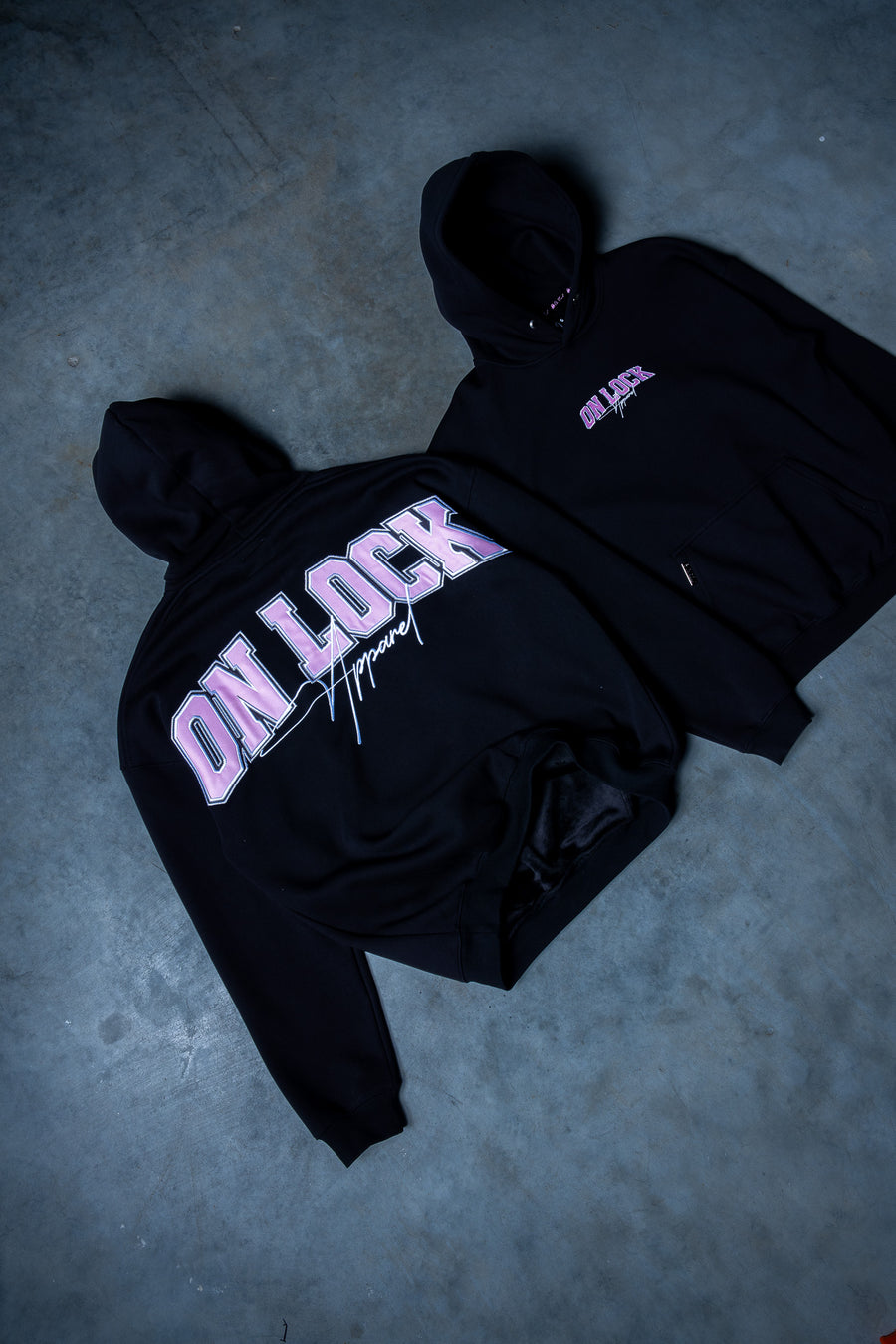MONOLITH HOODIE - BLACK FT. PINK