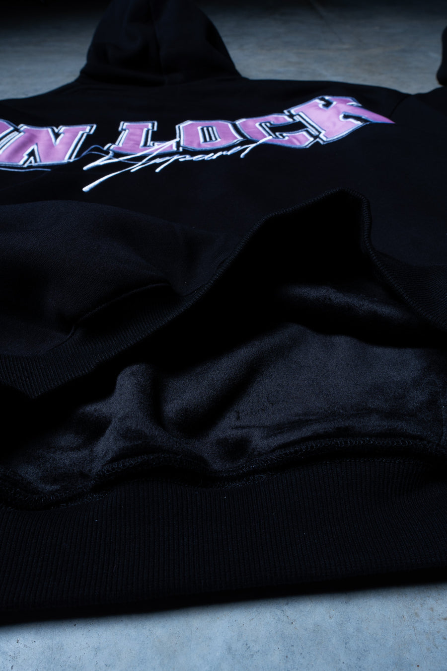 MONOLITH HOODIE - BLACK FT. PINK