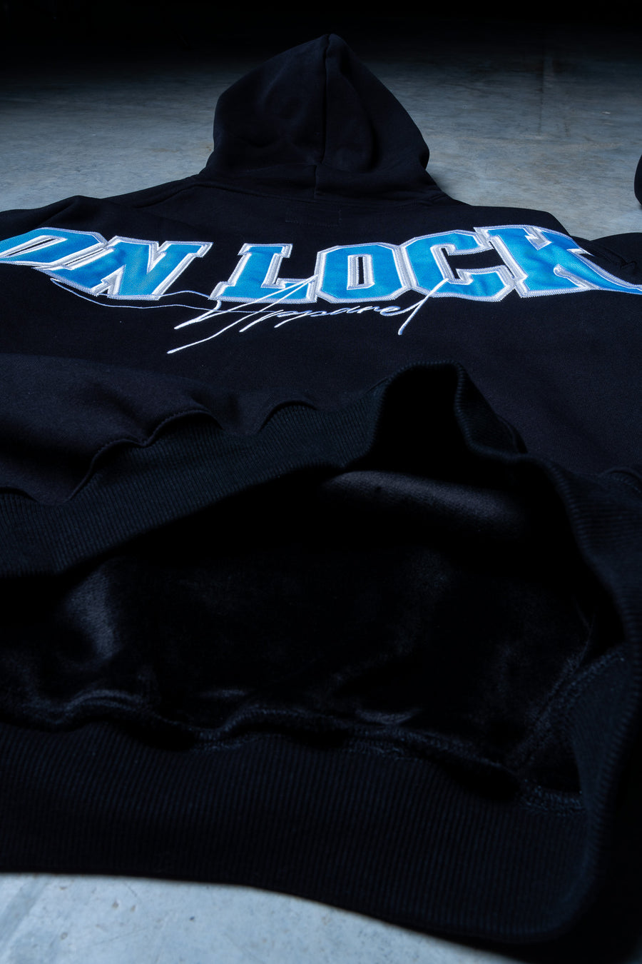 MONOLITH HOODIE - BLACK FT. ARCTIC BLUE