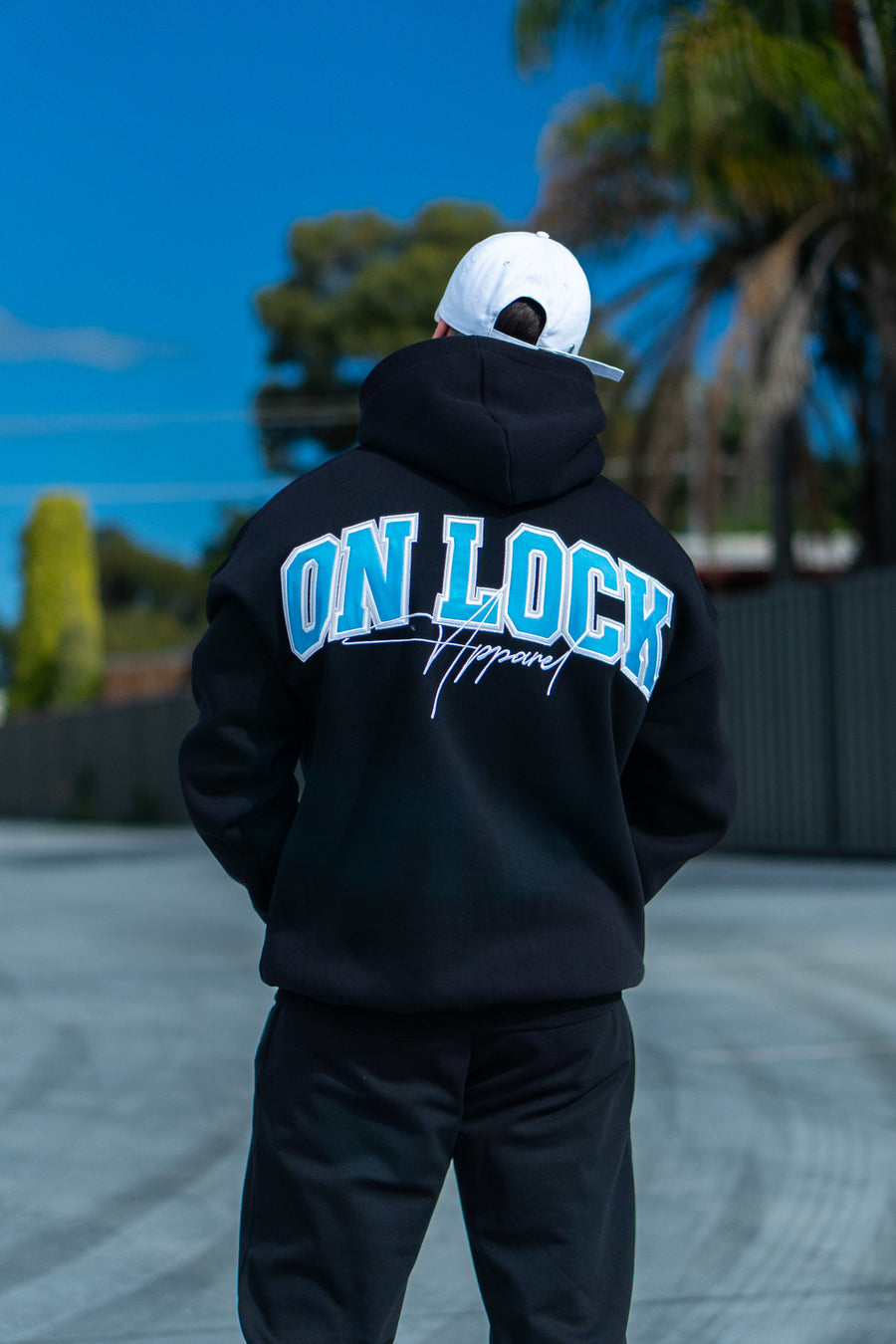 MONOLITH HOODIE - BLACK FT. ARCTIC BLUE