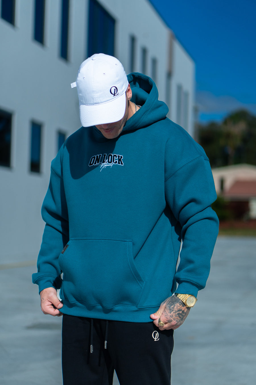 MONOLITH HOODIE - DEEP TEAL