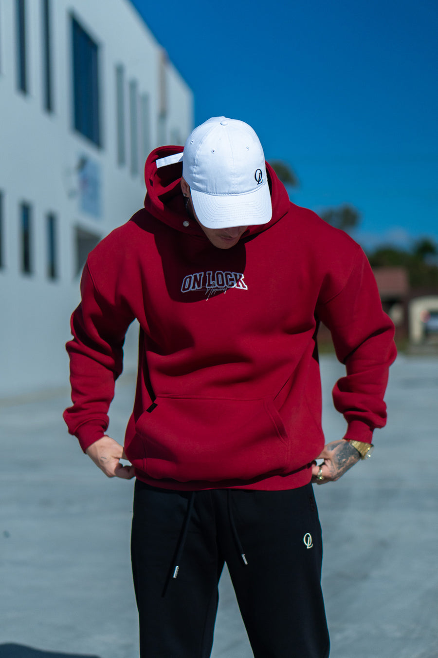 MONOLITH HOODIE - BLOOD RED