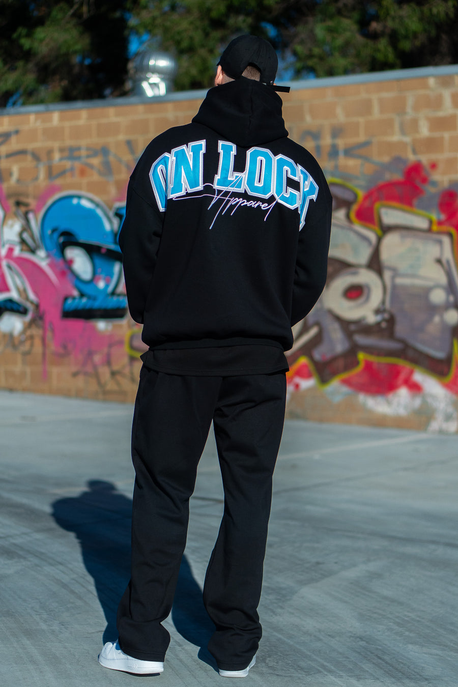 MONOLITH HOODIE - BLACK FT. ARCTIC BLUE