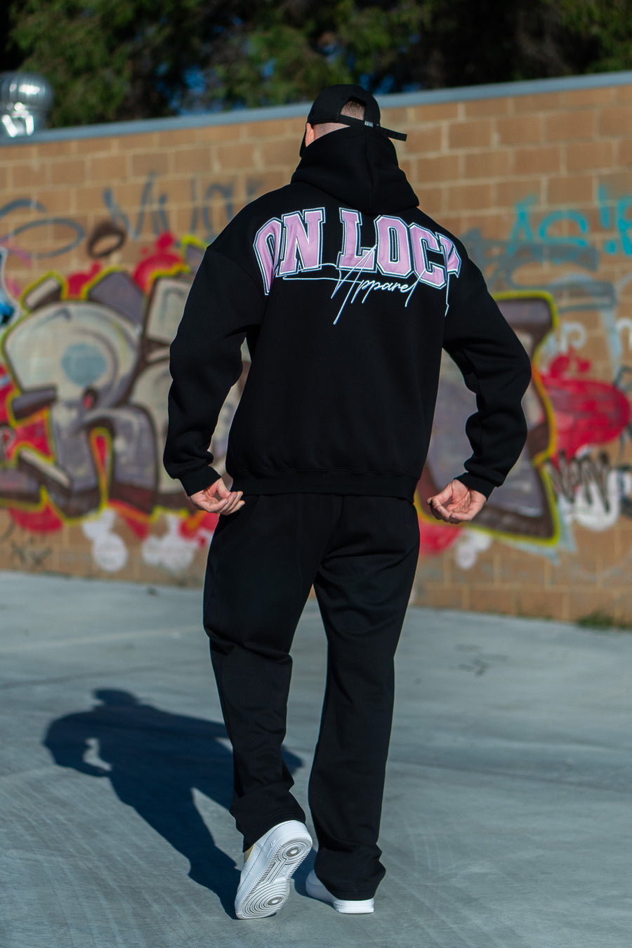 MONOLITH HOODIE - BLACK FT. PINK