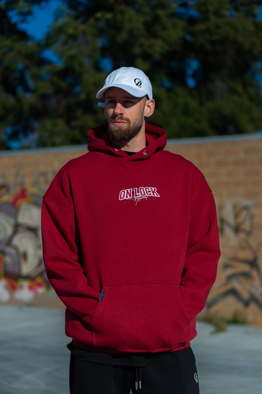 MONOLITH HOODIE - BLOOD RED