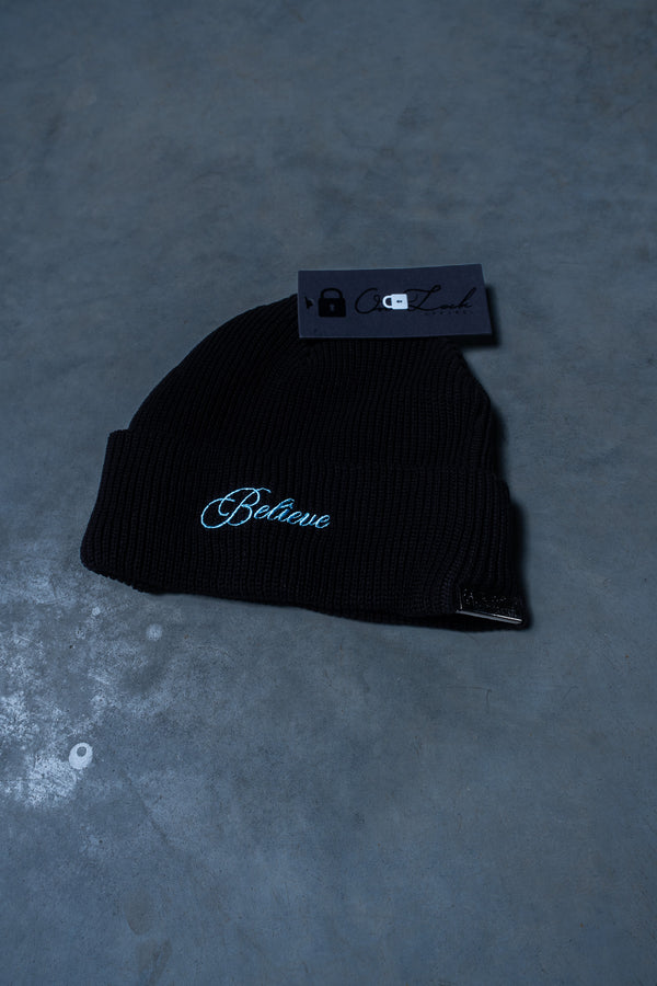 BELIEVE BEANIE - BLACK