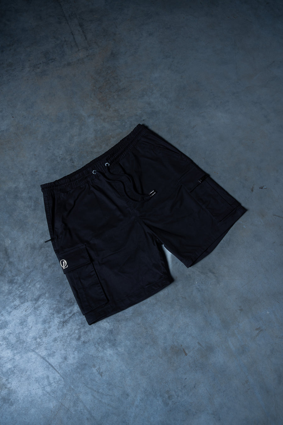 Initial Cargo Shorts in Black by On Lock Apparel, additional view 5