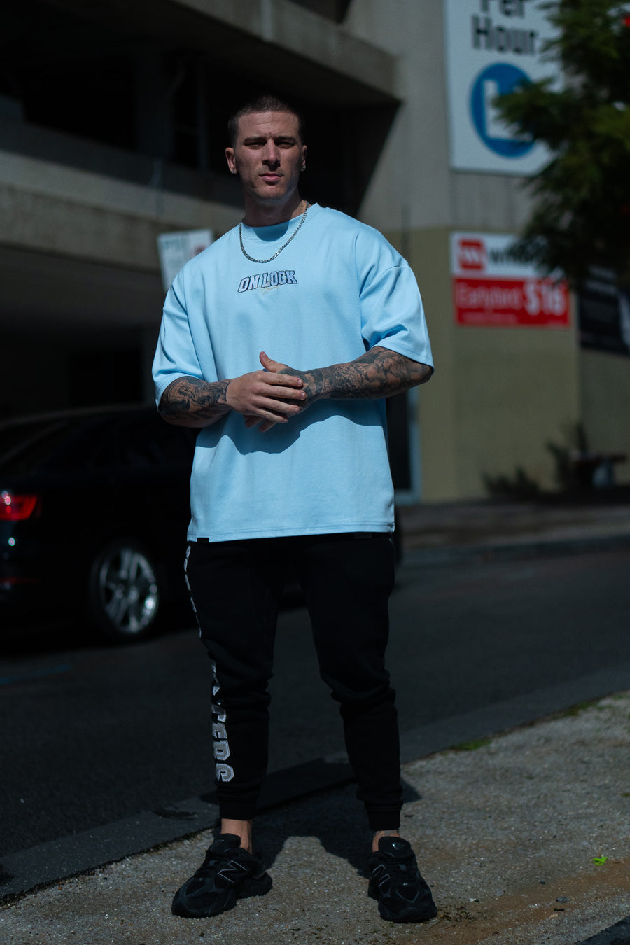 MONOLITH TEE - BABY BLUE