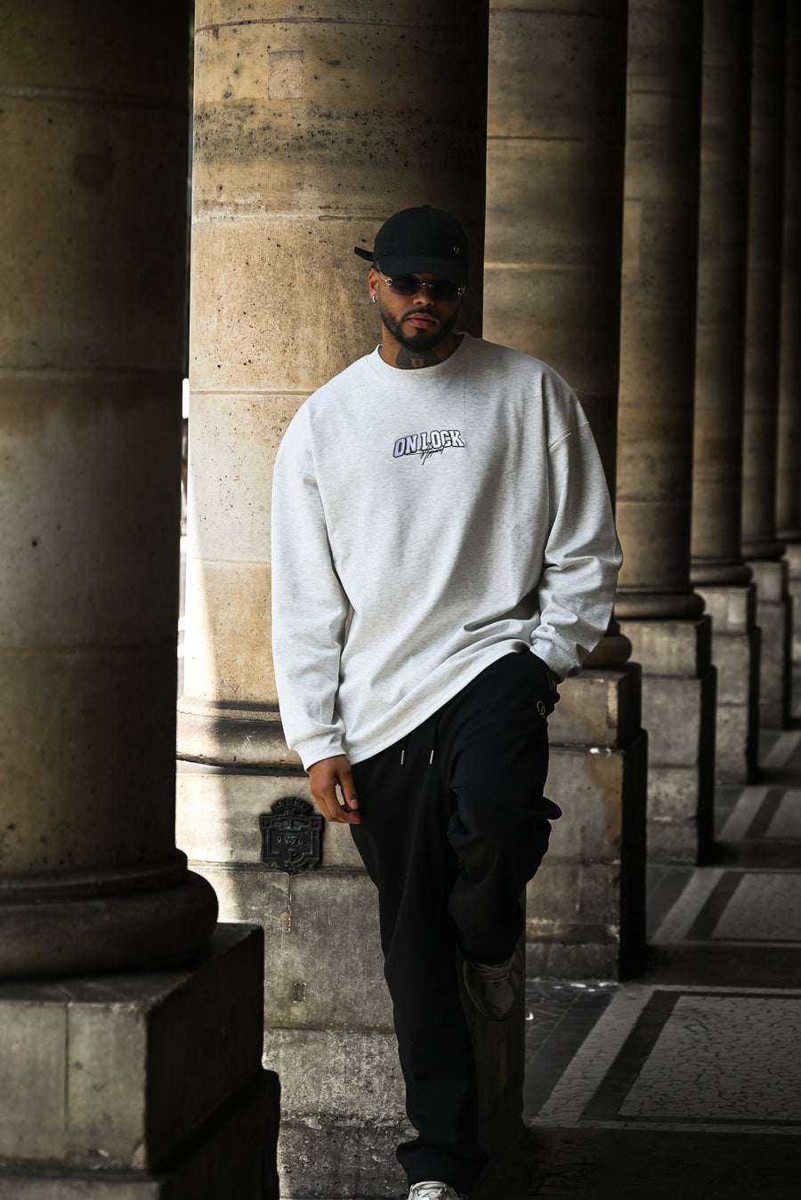 MONOLITH L/S TEE - MARLE GREY