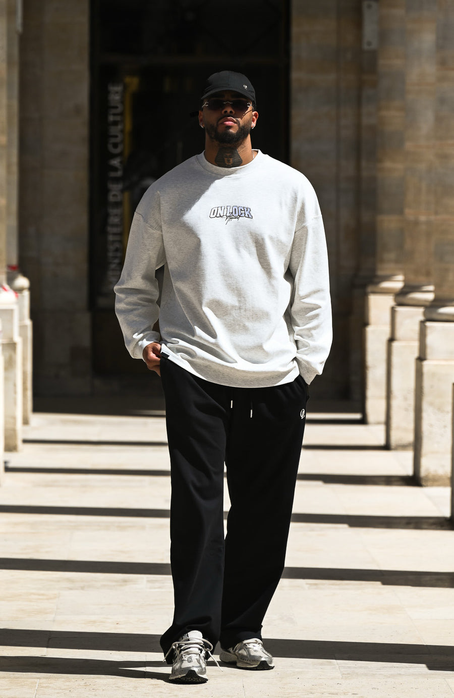 MONOLITH L/S TEE - MARLE GREY