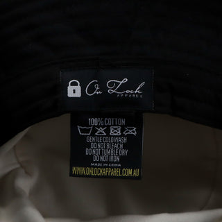 INITIAL BUCKET - BLACK FT. CREAM