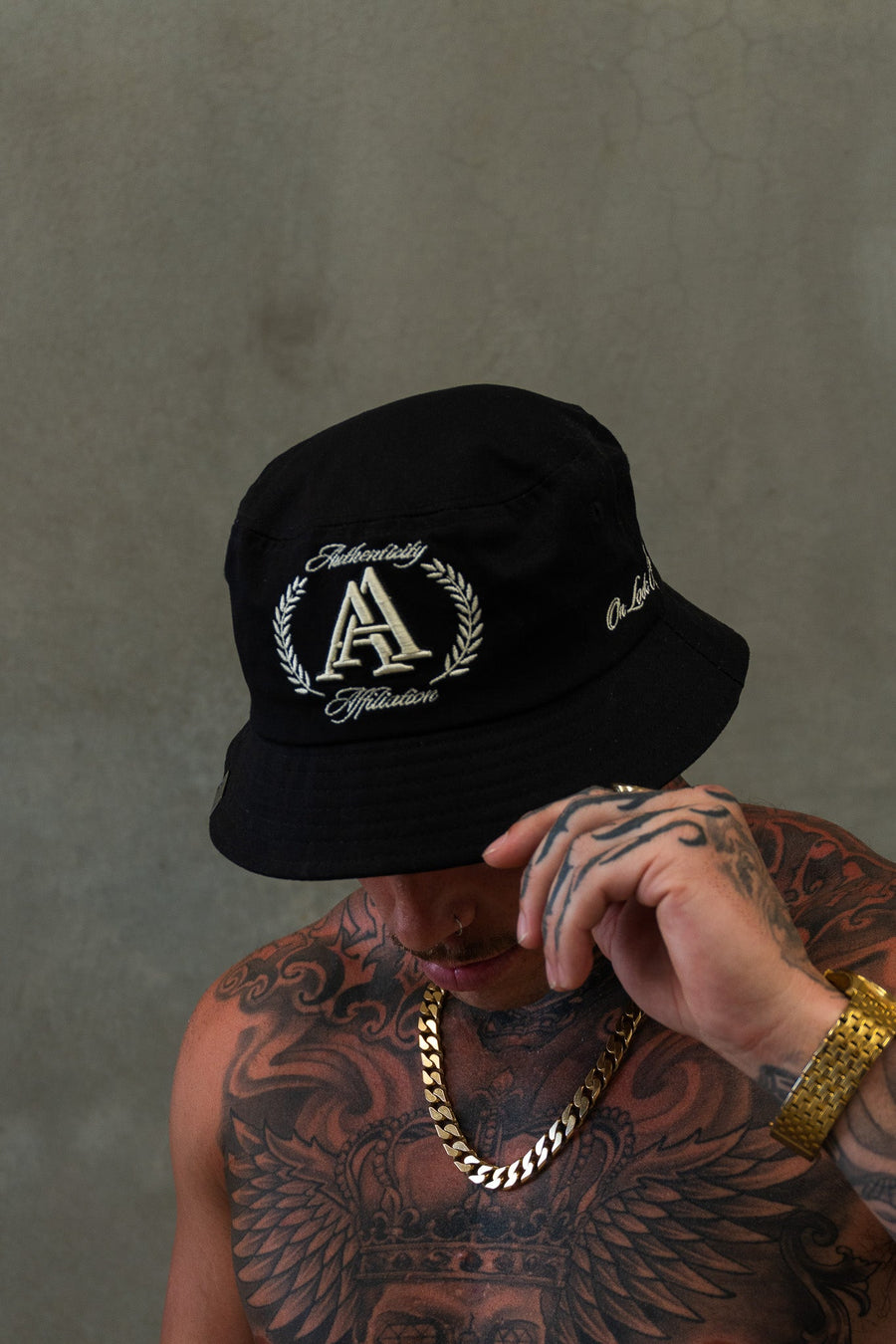 AUTHENTICITY AFFILIATION BUCKET - PITCH BLACK - On Lock Apparel Default Title HEADWEAR
