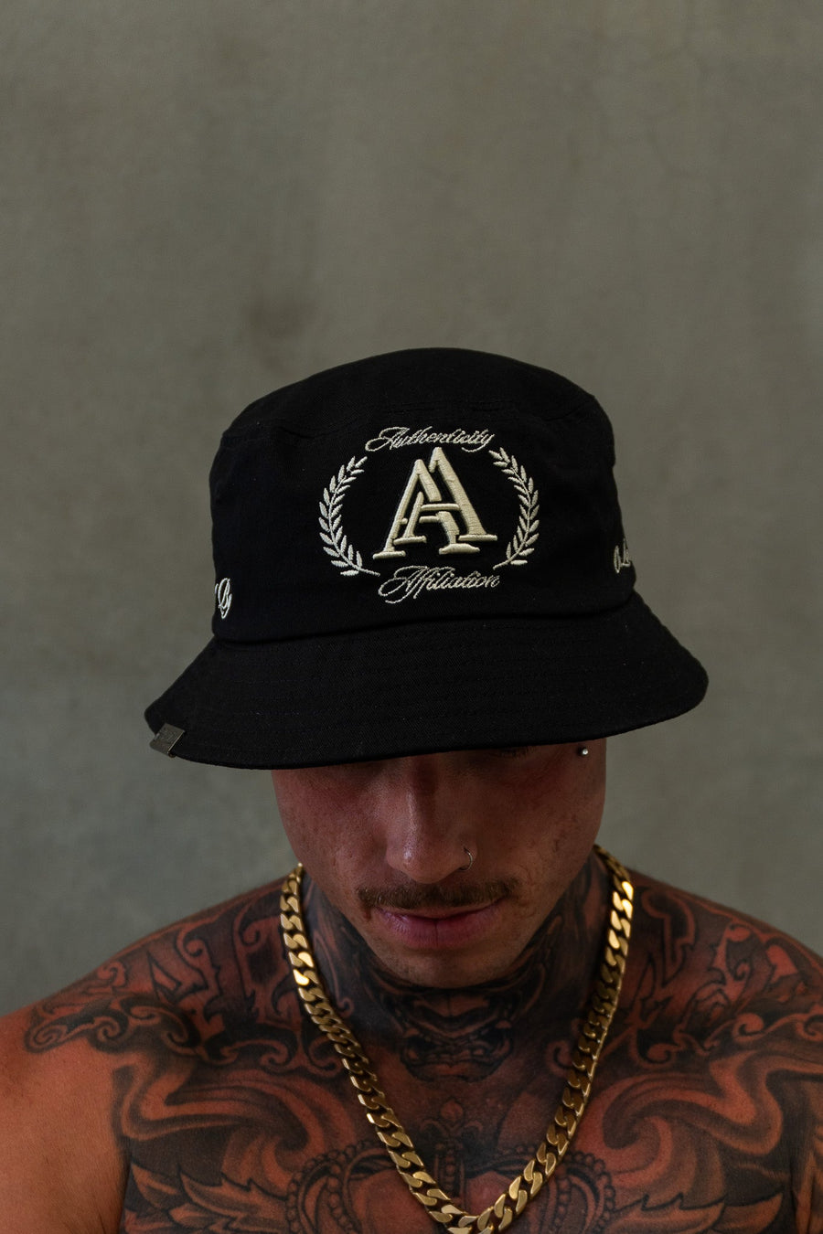 AUTHENTICITY AFFILIATION BUCKET - PITCH BLACK - On Lock Apparel Default Title HEADWEAR