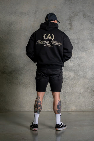 AUTHENTICITY AFFILIATION HOODIE - PITCH BLACK - On Lock Apparel XS HOODIES