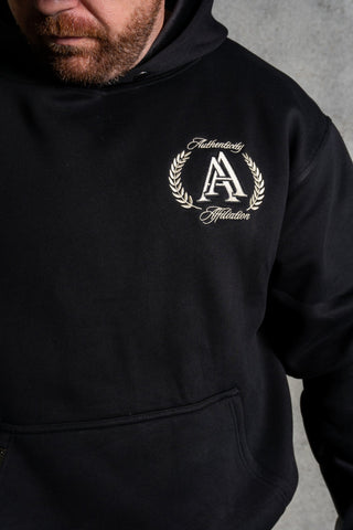 AUTHENTICITY AFFILIATION HOODIE - PITCH BLACK - On Lock Apparel XS HOODIES