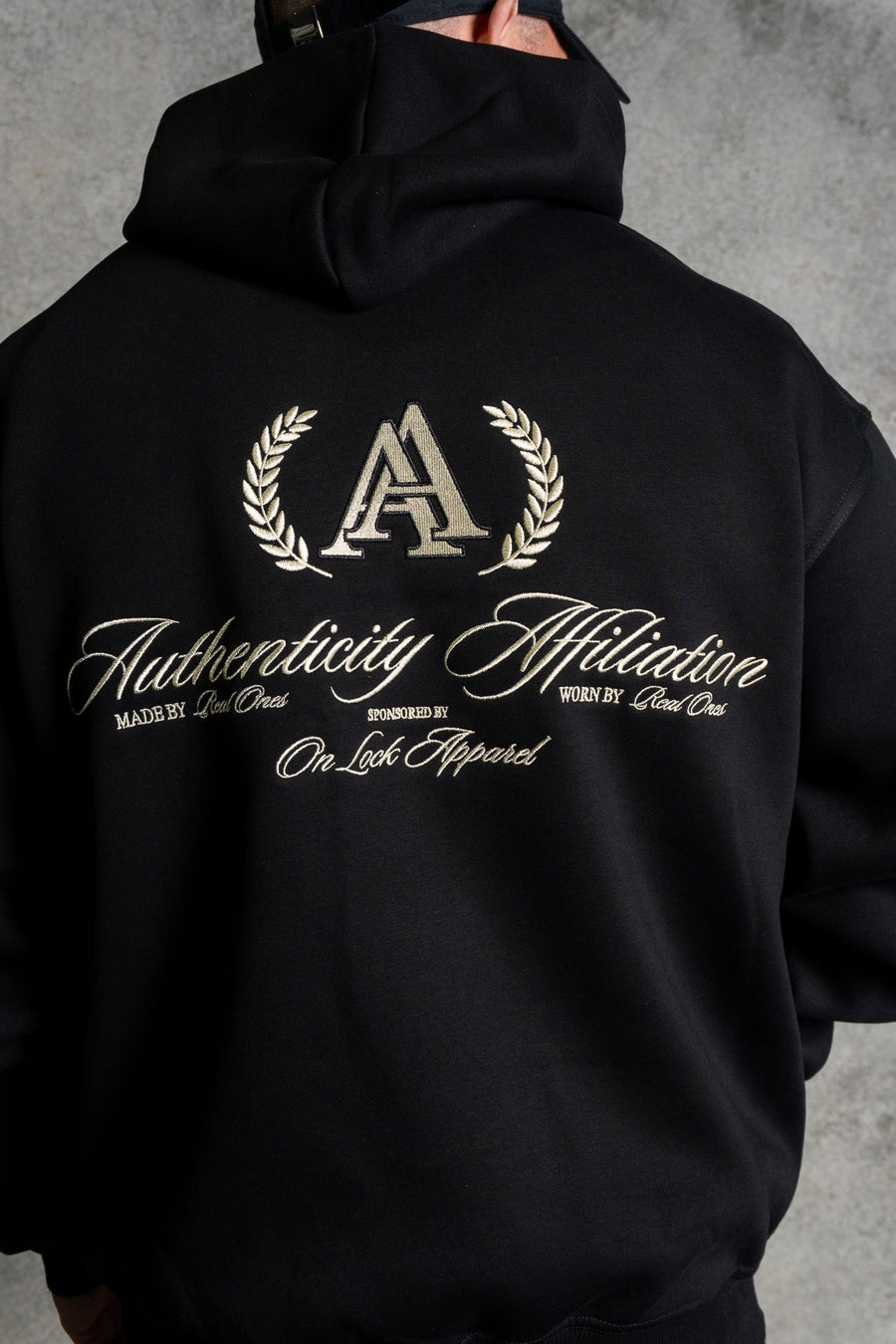 AUTHENTICITY AFFILIATION HOODIE - PITCH BLACK - On Lock Apparel XS HOODIES