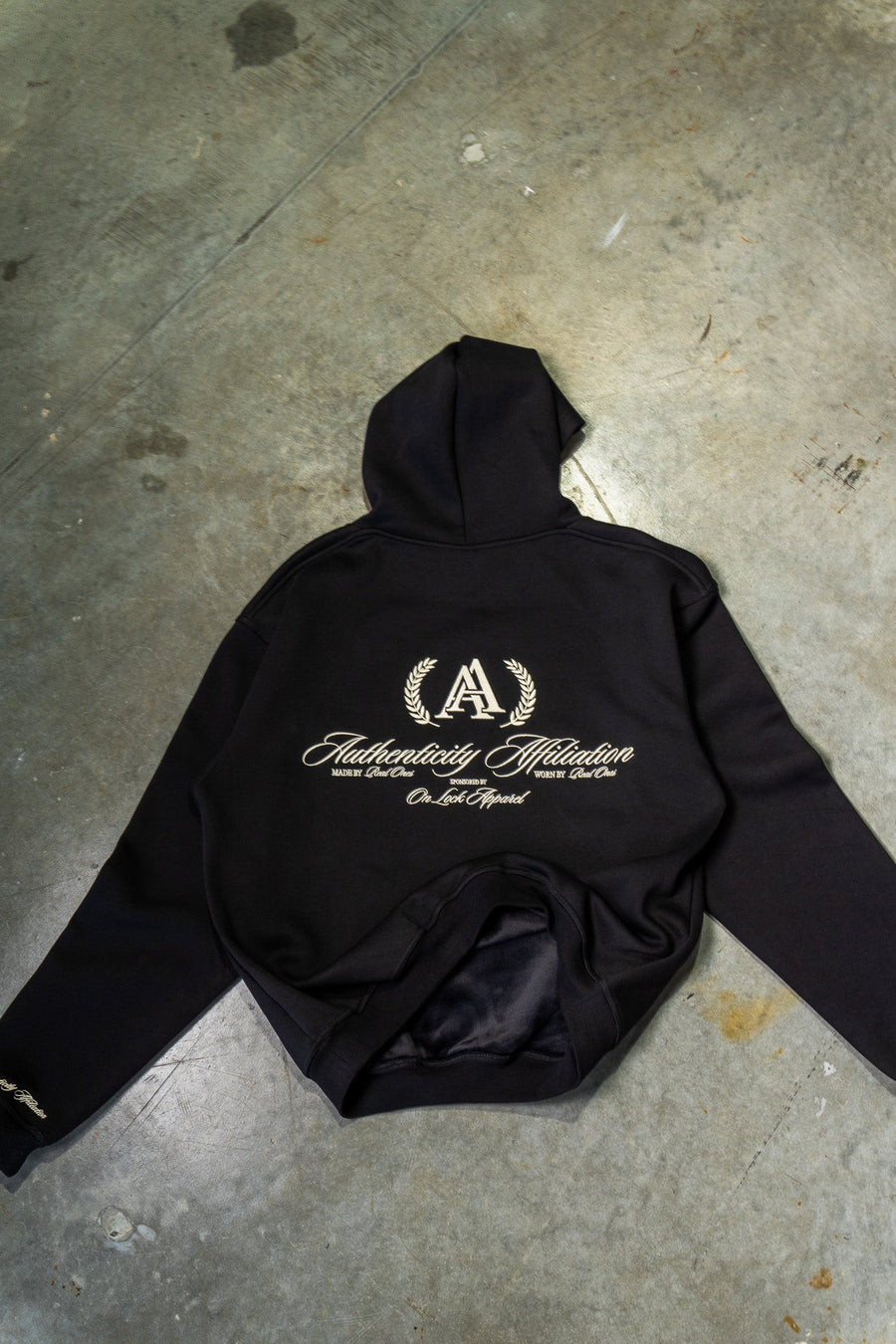 AUTHENTICITY AFFILIATION HOODIE - PITCH BLACK - On Lock Apparel XS HOODIES