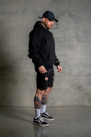 AUTHENTICITY AFFILIATION HOODIE - PITCH BLACK - On Lock Apparel XS HOODIES