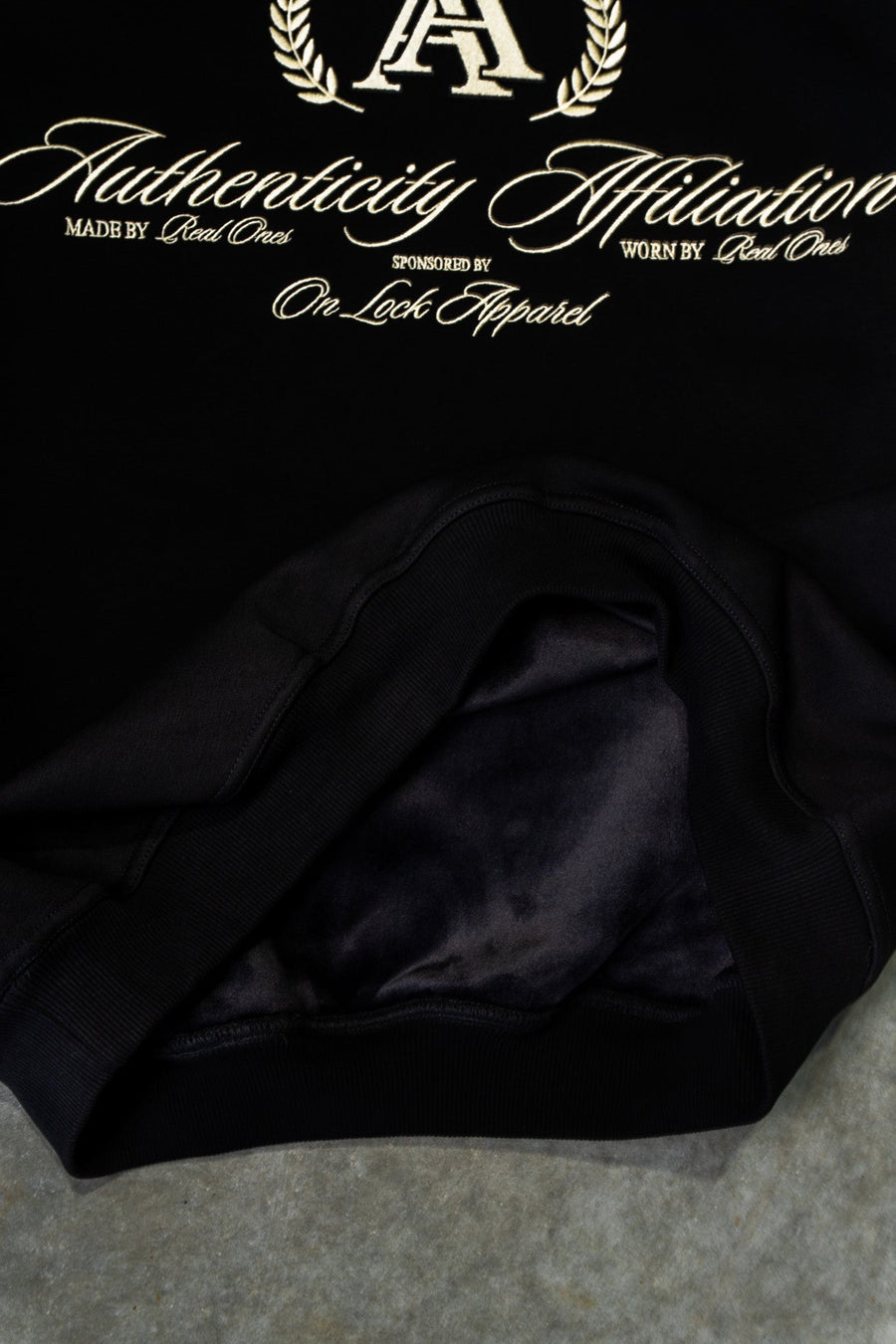 AUTHENTICITY AFFILIATION HOODIE - PITCH BLACK - On Lock Apparel XS HOODIES