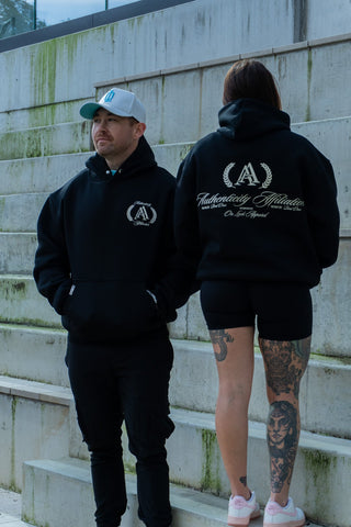 AUTHENTICITY AFFILIATION HOODIE - PITCH BLACK - On Lock Apparel XS HOODIES