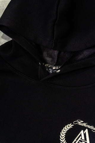 AUTHENTICITY AFFILIATION HOODIE - PITCH BLACK - On Lock Apparel XS HOODIES