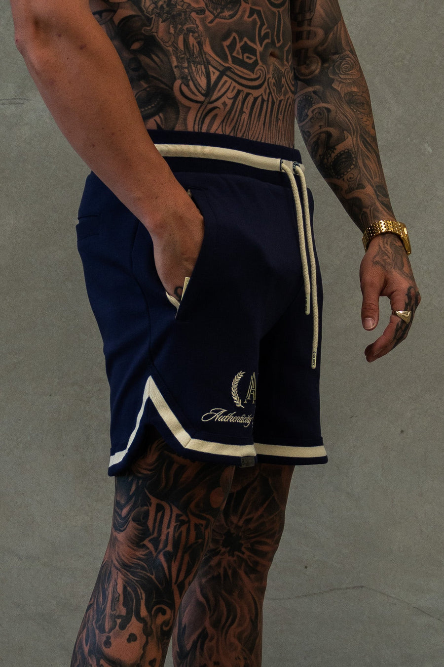 AUTHENTICITY AFFILIATION SHORTS - MIDNIGHT BLUE - On Lock Apparel XS SHORTS