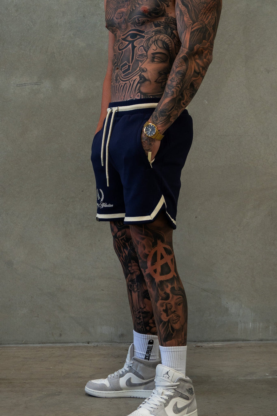 AUTHENTICITY AFFILIATION SHORTS - MIDNIGHT BLUE - On Lock Apparel XS SHORTS