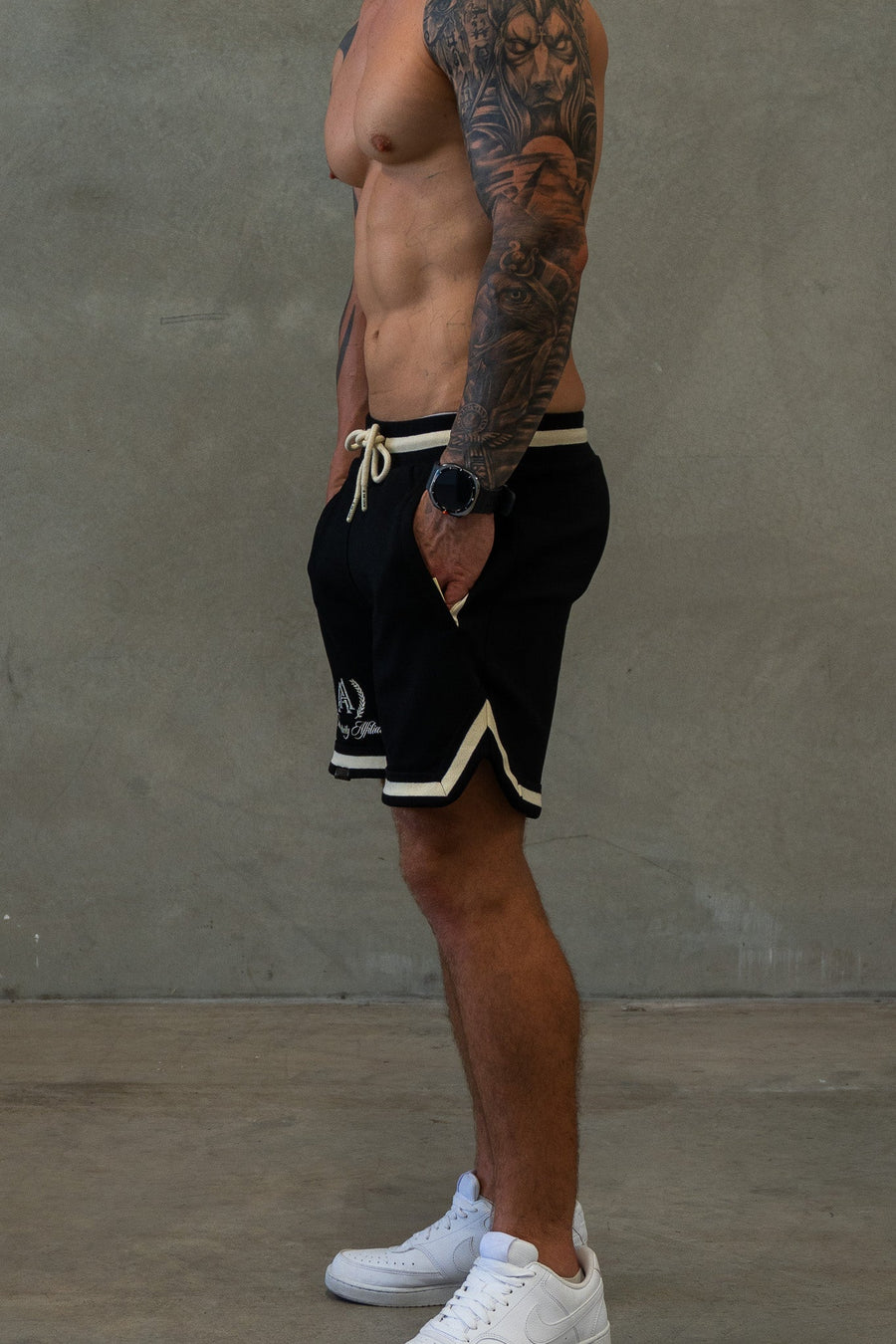 AUTHENTICITY AFFILIATION SHORTS - PITCH BLACK - On Lock Apparel XS SHORTS