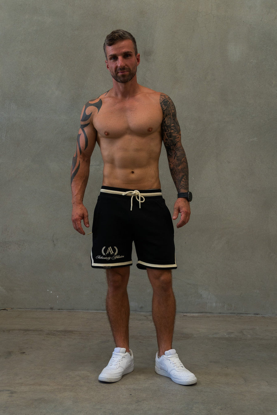AUTHENTICITY AFFILIATION SHORTS - PITCH BLACK - On Lock Apparel XS SHORTS