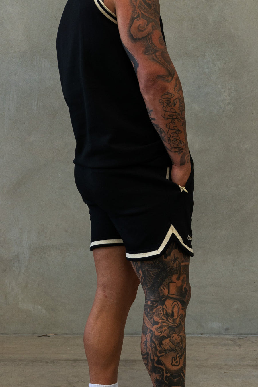 AUTHENTICITY AFFILIATION SHORTS - PITCH BLACK - On Lock Apparel XS SHORTS