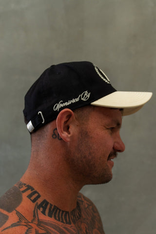 AUTHENTICITY AFFILIATION STRAP BACK - PITCH BLACK - #HEADWEAROn Lock Apparel