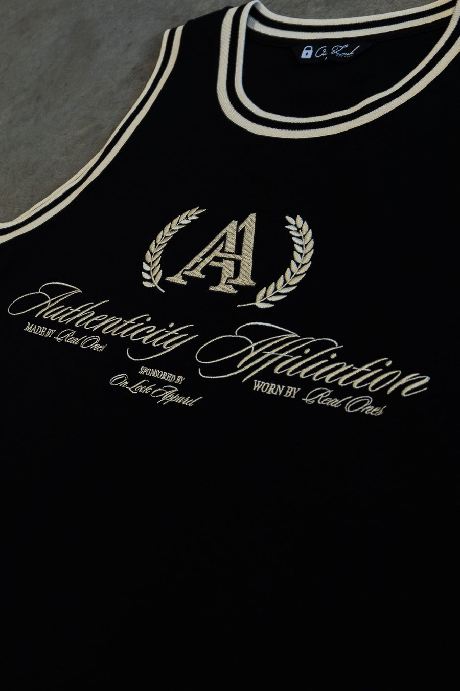 AUTHENTICITY AFFILIATION TANK - PITCH BLACK - On Lock Apparel XS TANK TOP