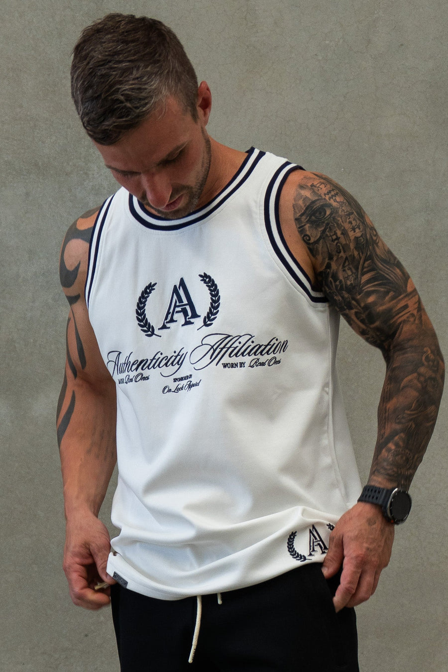 AUTHENTICITY AFFILIATION TANK - SOFT WHITE - On Lock Apparel XS TANK TOP
