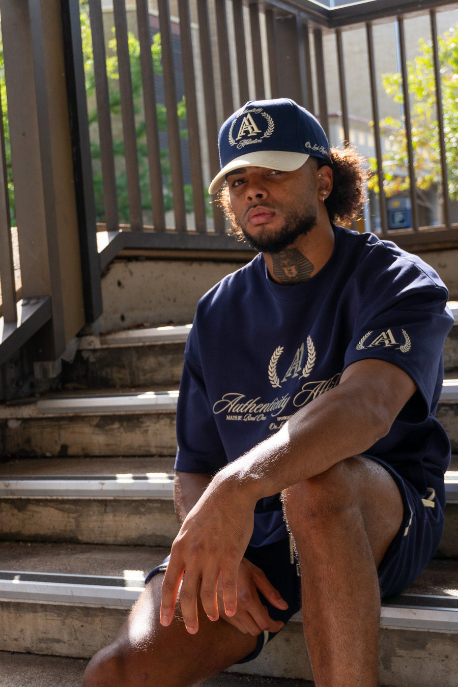 AUTHENTICITY AFFILIATION TEE - MIDNIGHT BLUE - On Lock Apparel XS TEES