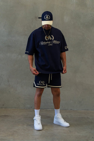 AUTHENTICITY AFFILIATION TEE - MIDNIGHT BLUE - #TEESOn Lock Apparel