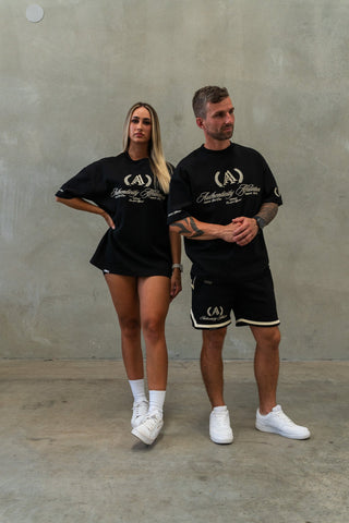 AUTHENTICITY AFFILIATION TEE - PITCH BLACK - #TEESOn Lock Apparel