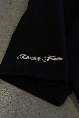 AUTHENTICITY AFFILIATION TEE - PITCH BLACK - #TEESOn Lock Apparel