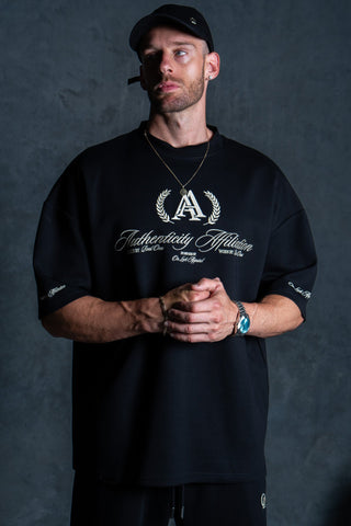 AUTHENTICITY AFFILIATION TEE - PITCH BLACK - TEESOn Lock Apparel35751850348817