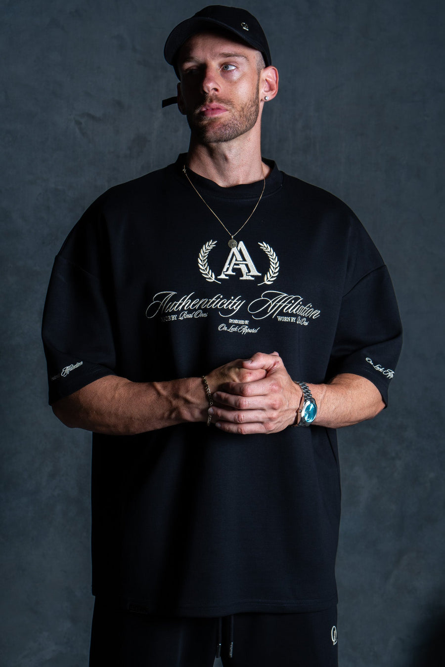 AUTHENTICITY AFFILIATION TEE - PITCH BLACK - TEESOn Lock Apparel35751850348817