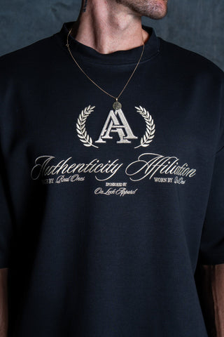 AUTHENTICITY AFFILIATION TEE - PITCH BLACK - TEESOn Lock Apparel35751850348817