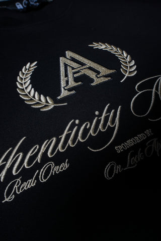 AUTHENTICITY AFFILIATION TEE - PITCH BLACK - TEESOn Lock Apparel35751850348817