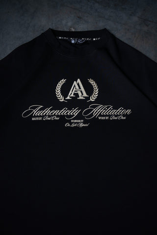 AUTHENTICITY AFFILIATION TEE - PITCH BLACK - TEESOn Lock Apparel35751850348817