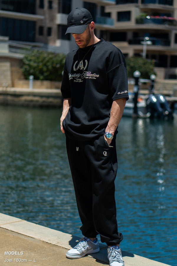 AUTHENTICITY AFFILIATION TEE - PITCH BLACK