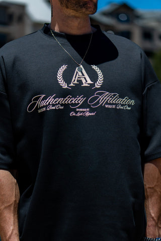 AUTHENTICITY AFFILIATION TEE - PITCH BLACK - TEESOn Lock Apparel35751850348817
