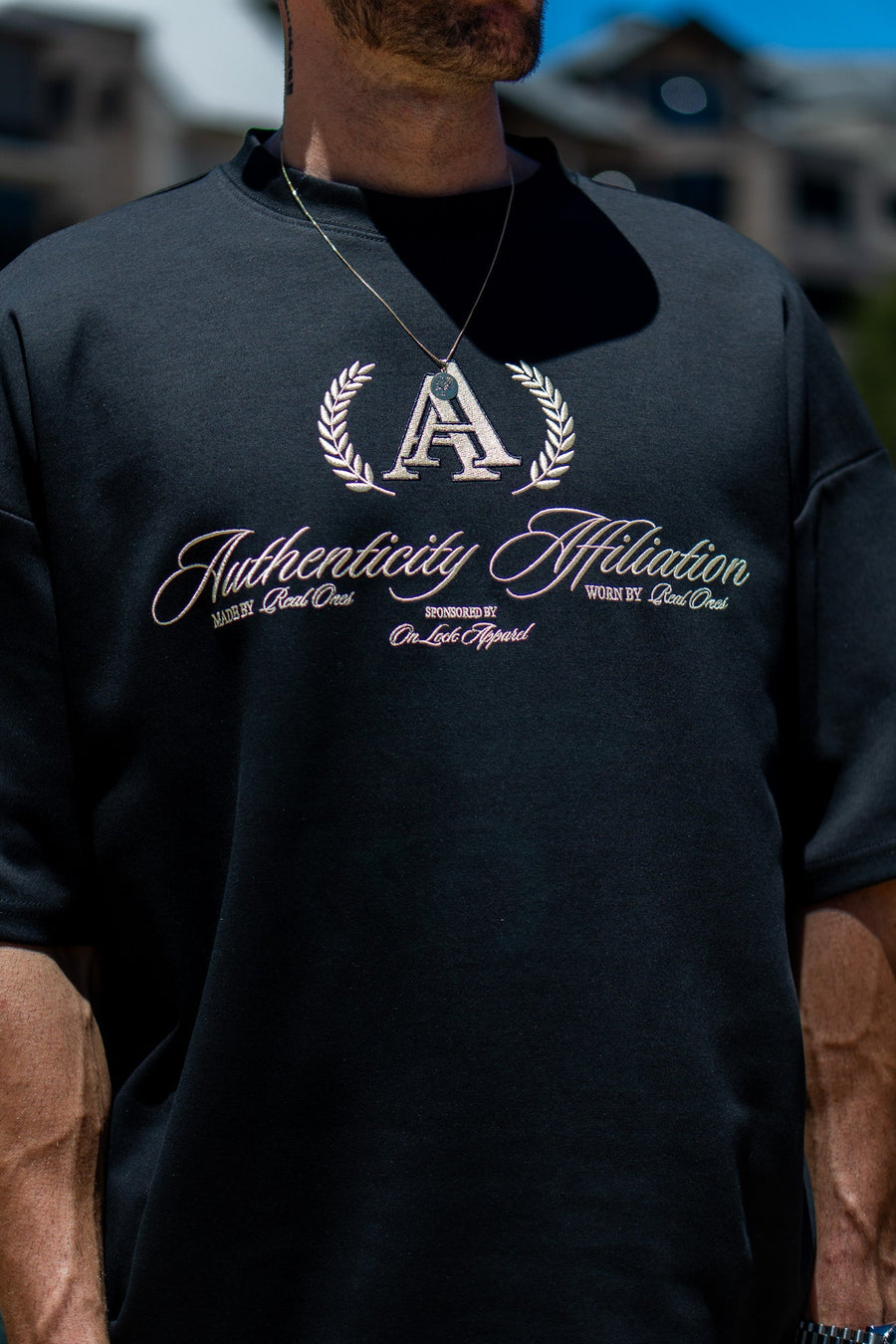 AUTHENTICITY AFFILIATION TEE - PITCH BLACK - TEESOn Lock Apparel35751850348817