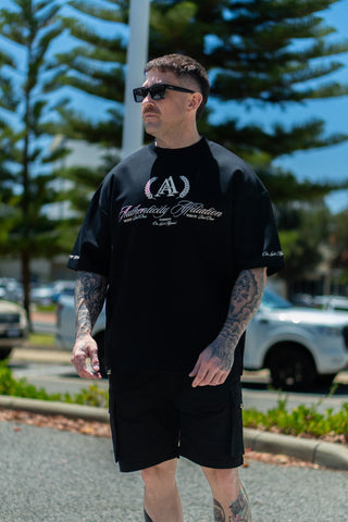 AUTHENTICITY AFFILIATION TEE - PITCH BLACK - TEESOn Lock Apparel35751850348817