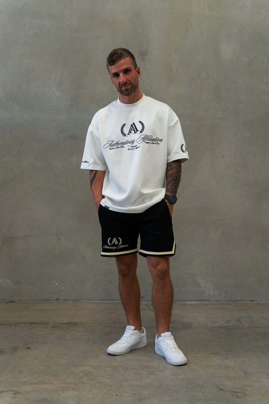 AUTHENTICITY AFFILIATION TEE - SOFT WHITE - On Lock Apparel XS TEES