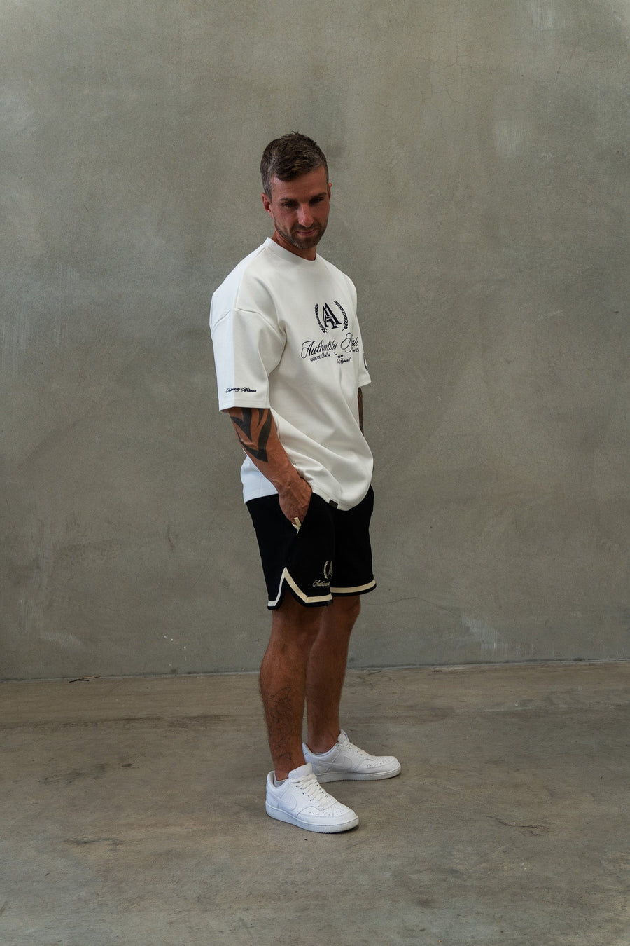 AUTHENTICITY AFFILIATION TEE - SOFT WHITE - On Lock Apparel XS TEES