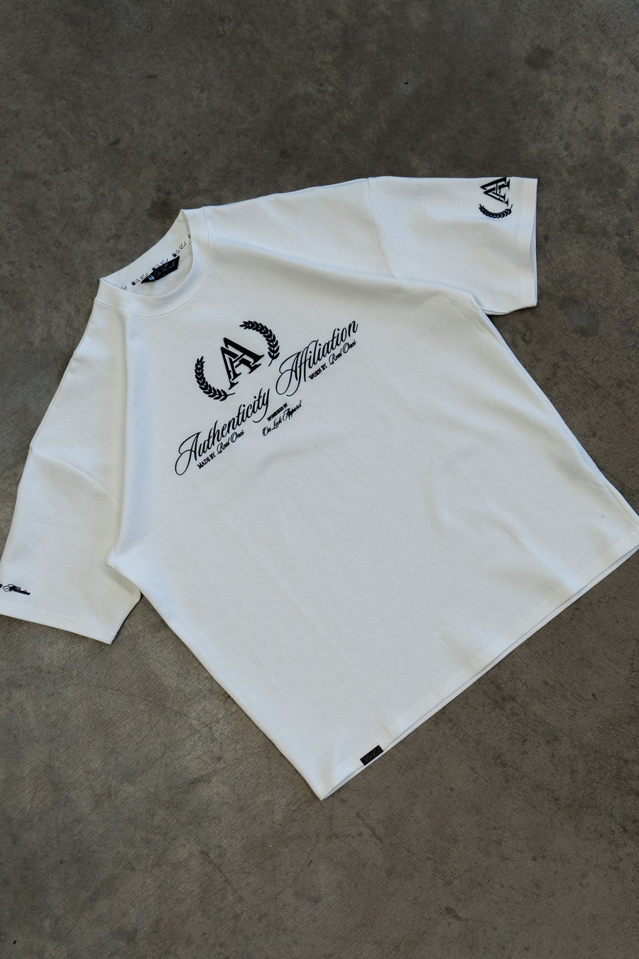 AUTHENTICITY AFFILIATION TEE - SOFT WHITE - On Lock Apparel XS TEES